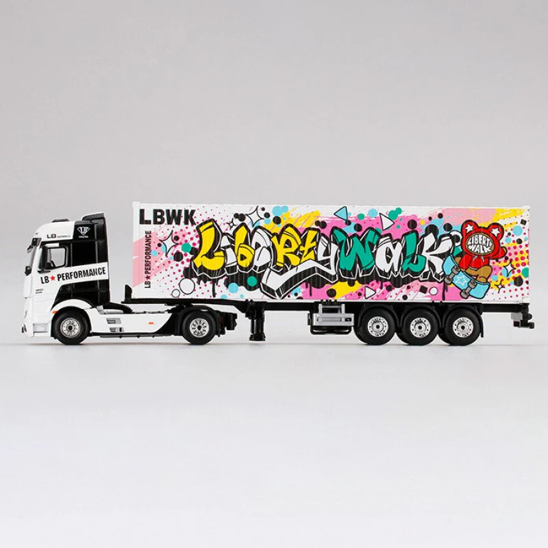 MINI GT 1/64 Mercedes-Benz Actros With 40 Ft Container "LBWK" Kuma Graffiti RHD MGT00333-R - Image 2