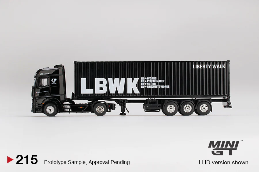 MINI GT 1/64 Mercedes-Benz Actros  With 40 Ft Container "LBWK" LHD MGT00215-L - Image 3
