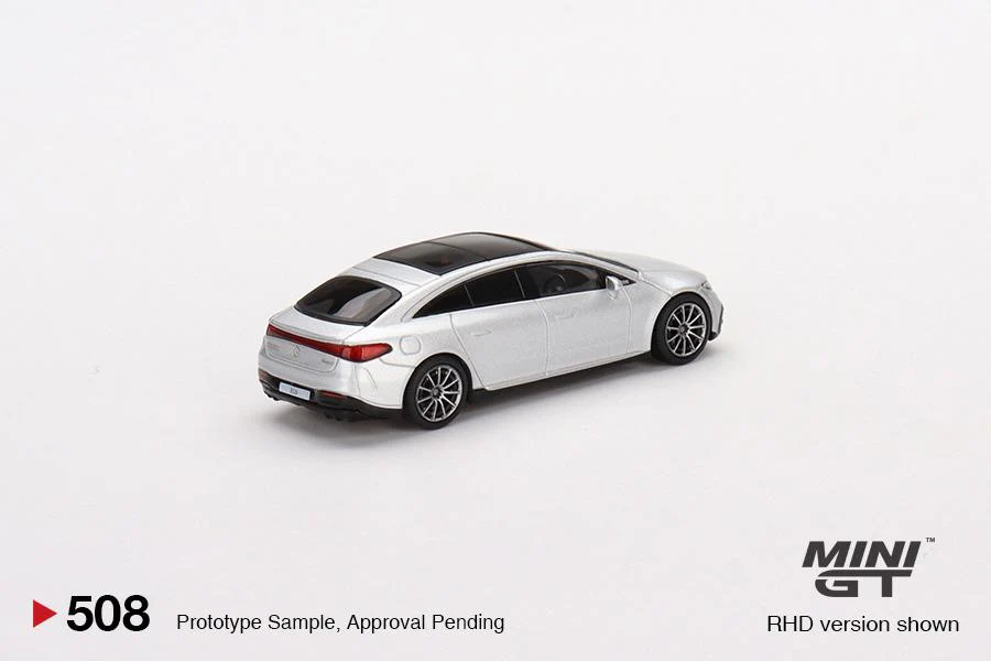 MINI GT 1/64 Mercedes-Benz EQS 580 4MATIC High-Tech Silver Metallic LHD MGT00508-L - Image 2