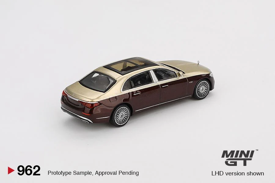 MINI GT 1/64 Mercedes-Maybach S680 Gold / Dark Red Metallic MGT00962-L - Image 3