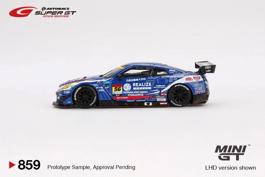MINI GT 1/64 Nissan GT-R NISMO GT3 #56 " REALIZE NISSAN MECHANIC CHALLENGE GT-R" KONDO RACING  2023 SUPER GT SERIES MGT00859-BL - Image 2