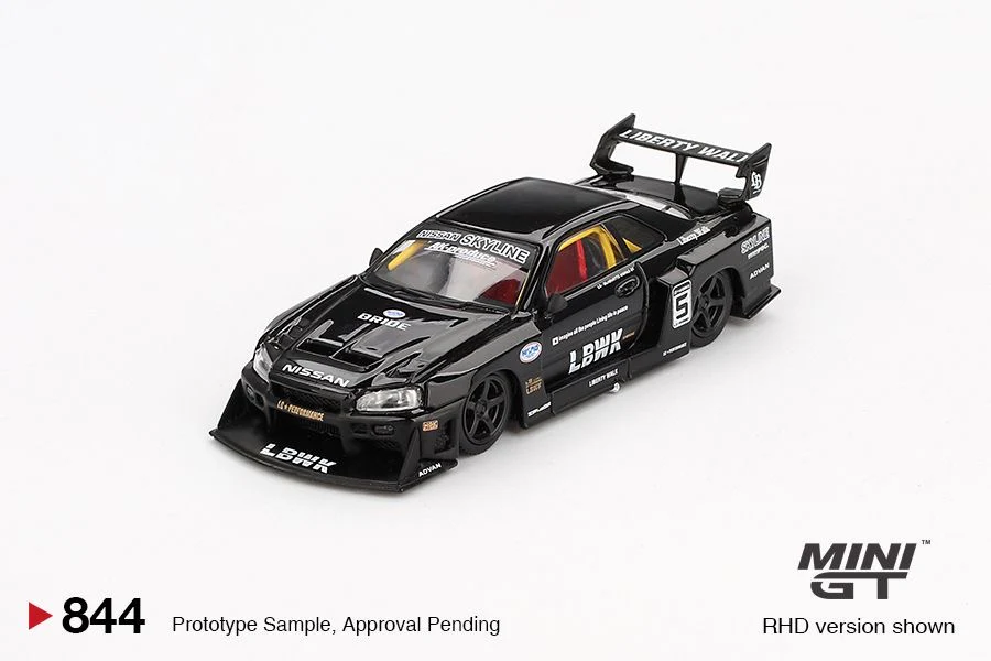 PREORDER MINI GT 1/64 Nissan LB-ER34 Super Silhouette SKYLINE Black MGT00844-R (Approx. Release Date : Q2 2025 subject to manufacturer's final decision) - Image 2