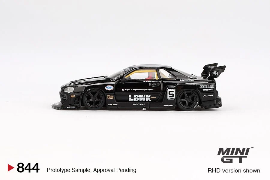 PREORDER MINI GT 1/64 Nissan LB-ER34 Super Silhouette SKYLINE Black MGT00844-R (Approx. Release Date : Q2 2025 subject to manufacturer's final decision) - Image 4