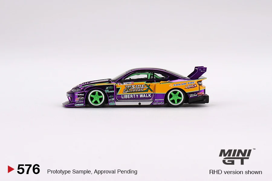 MINI GT 1/64 Nissan S15 SILVIA LB-Super Silhouette #555 2022 Formula Drift Japan MGT00576-R - Image 2