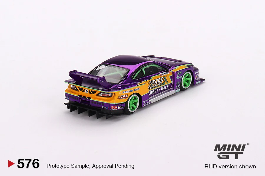 MINI GT 1/64 Nissan S15 SILVIA LB-Super Silhouette #555 2022 Formula Drift Japan MGT00576-R - Image 3