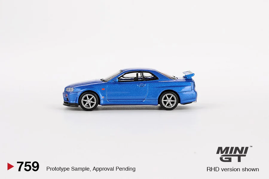 PREORDER MINI GT 1/64 Nissan Skyline GT-R (R34)  V-Spec Bayside Blue RHD MGT00759-R (Approx. Release Date : Q3 2024 subject to manufacturer's final decision) - Image 2