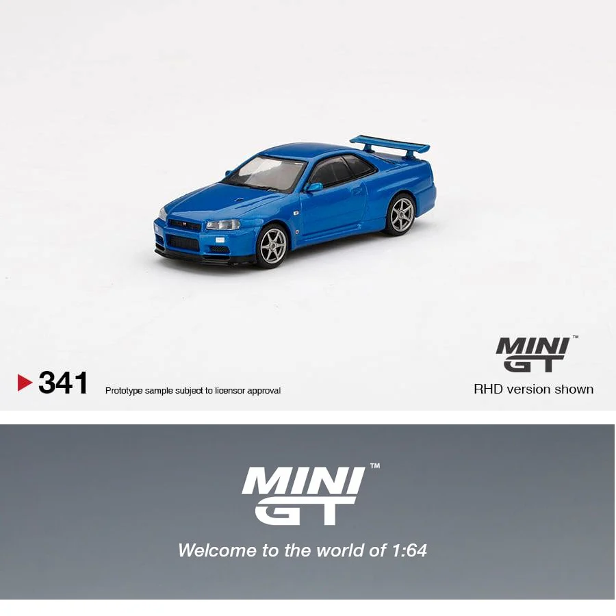 MINI GT 1/64 Nissan Skyline GT-R (R34) V-Spec II Bayside Blue RHD MGT00341-R