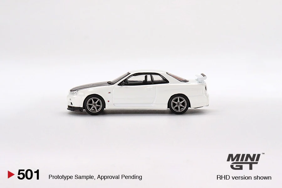 MINI GT 1/64 Nissan Skyline GT-R (R34) V-Spec II N1 White RHD MGT00501-R - Image 3