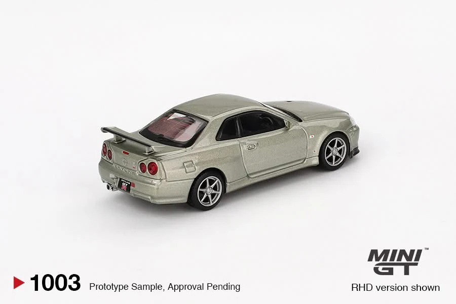 MINI GT 1/64 Nissan Skyline GT-R (R34)  V-Spec II Nür Millenium Jade MGT01003-BL - Image 2