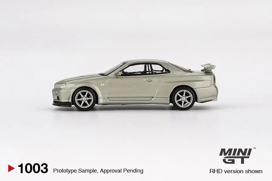 MINI GT 1/64 Nissan Skyline GT-R (R34)  V-Spec II Nür Millenium Jade MGT01003-BL - Image 3