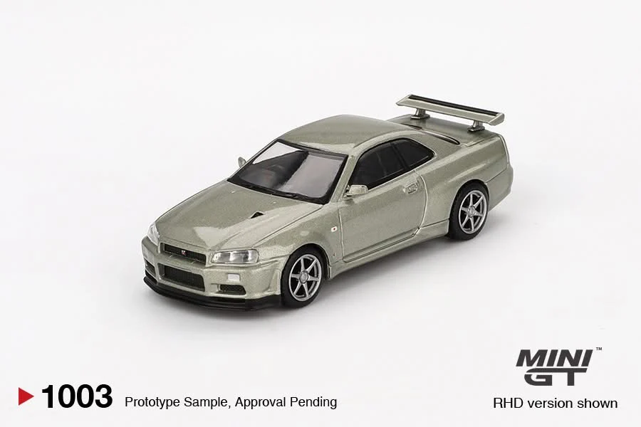 MINI GT 1/64 Nissan Skyline GT-R (R34)  V-Spec II Nür Millenium Jade MGT01003-BL - Image 4