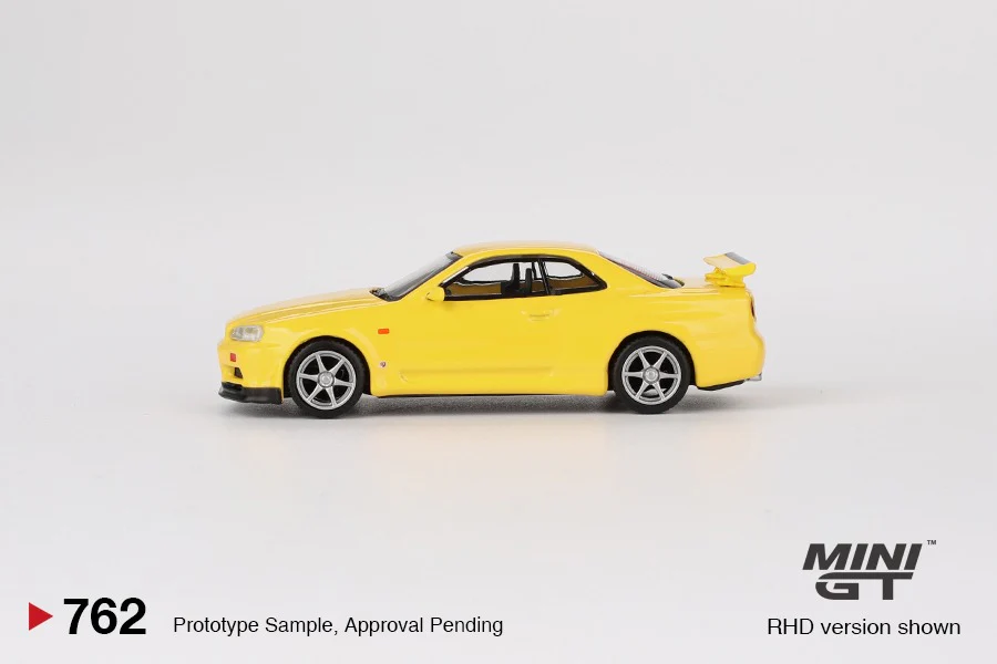 MINI GT 1/64 Nissan Skyline GT-R (R34)  V-Spec  Lightning Yellow MGT00762-R - Image 2