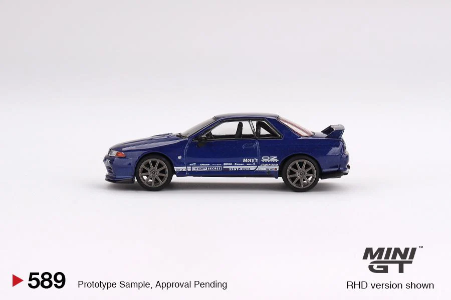 MINI GT 1/64 Nissan Skyline GT-R Top Secret VR32 Metallic Blue MGT00589-R - Image 5