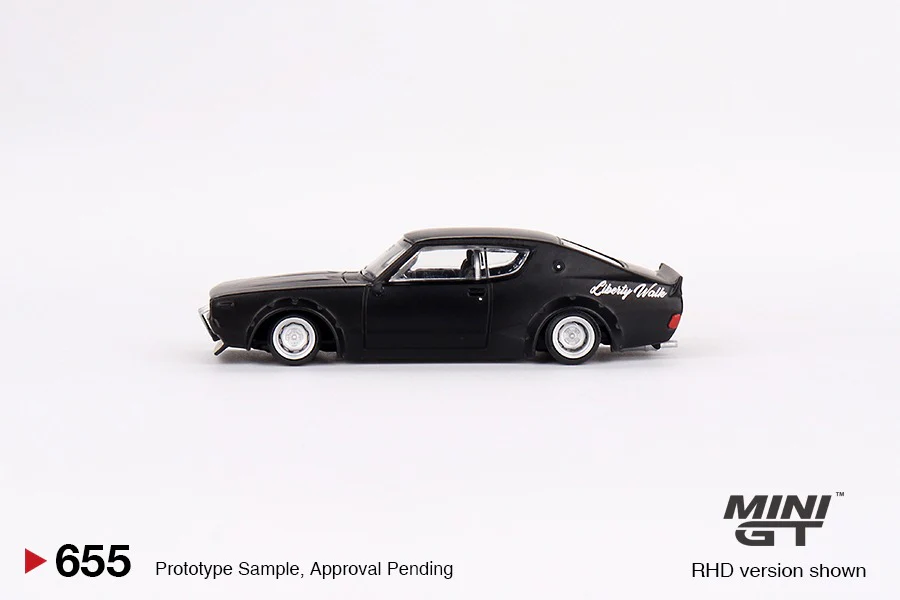MINI GT 1/64 Nissan Skyline Kenmeri Liberty Walk Matt Black MGT00655-R - Image 2
