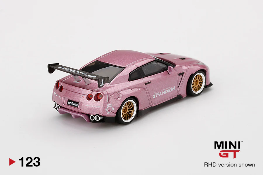 MINI GT 1/64 Pandem Nissan GTR R35 GT Wing Passion Pinks RHD MGT00123-R - Image 2