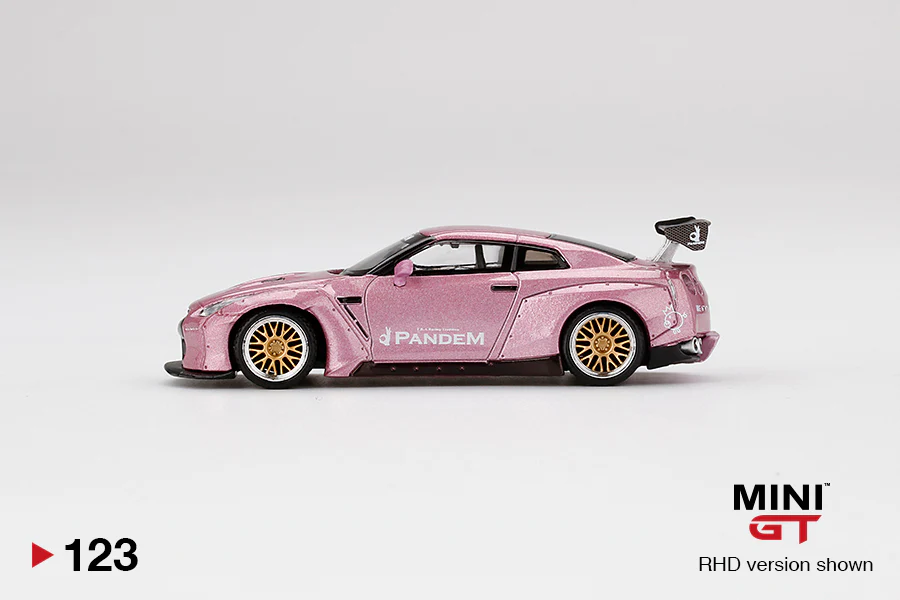 MINI GT 1/64 Pandem Nissan GTR R35 GT Wing Passion Pinks RHD MGT00123-R - Image 3