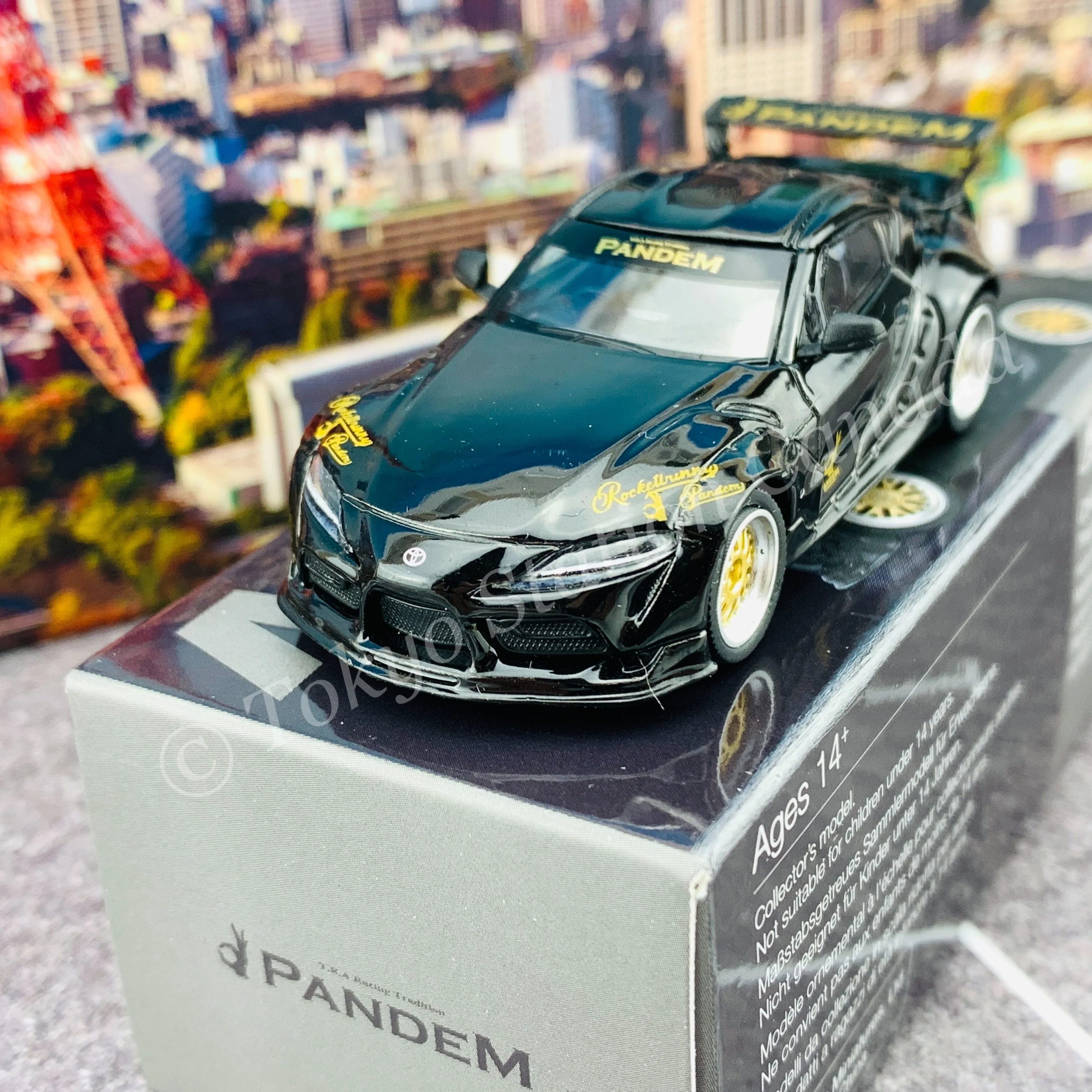 MINI GT 1/64 Pandem Toyota GR Supra V1.0  Black RHD MGT00219-R - Image 2
