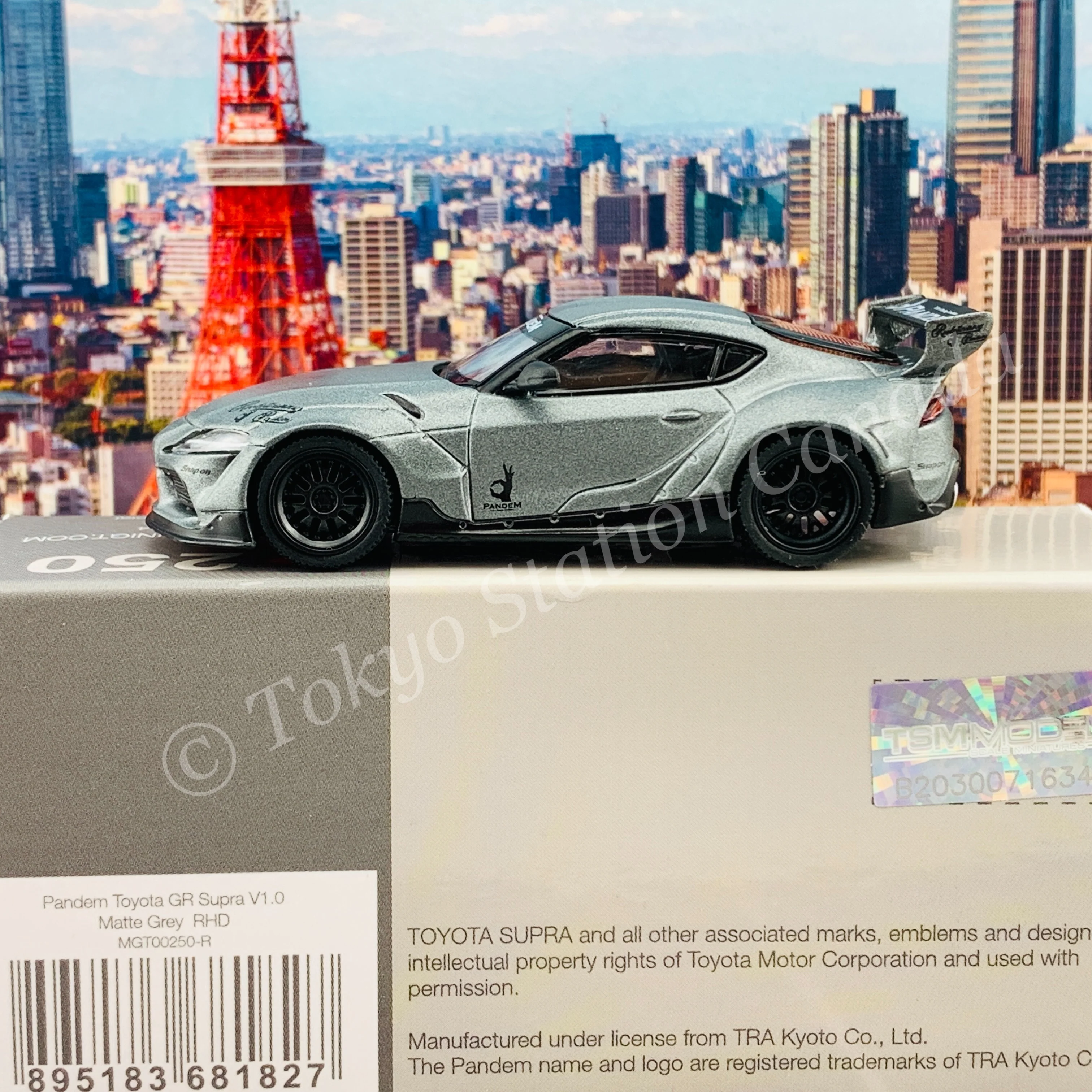 MINI GT 1/64 Pandem Toyota GR Supra V1.0 Matte Grey RHD MGT00250-R - Image 2