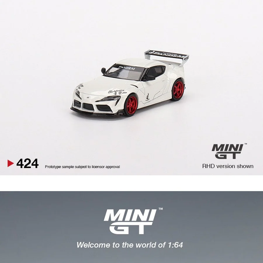 MINI GT 1/64 Pandem Toyota GR Supra V1.0 Pearl White LHD MGT00424-L