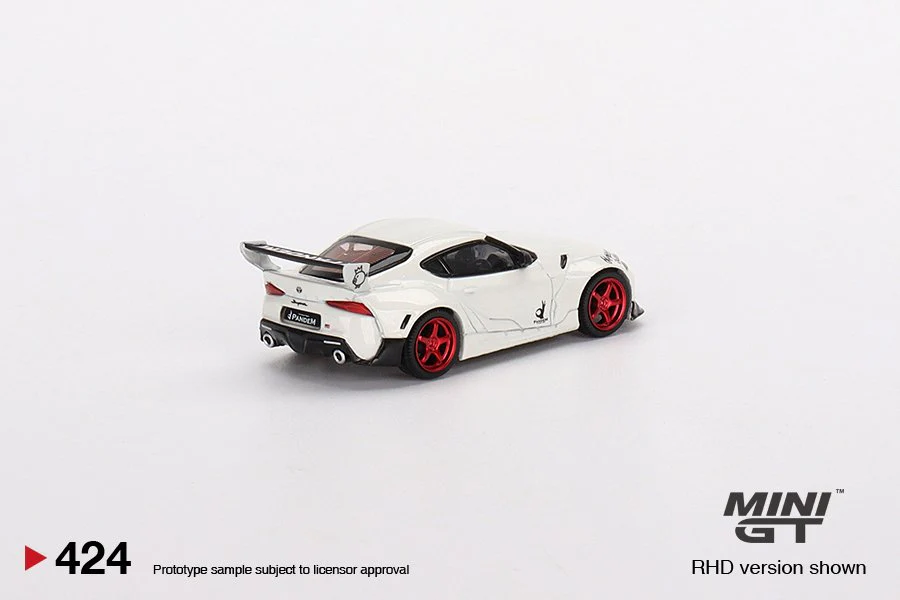 MINI GT 1/64 Pandem Toyota GR Supra V1.0 Pearl White LHD MGT00424-L - Image 2
