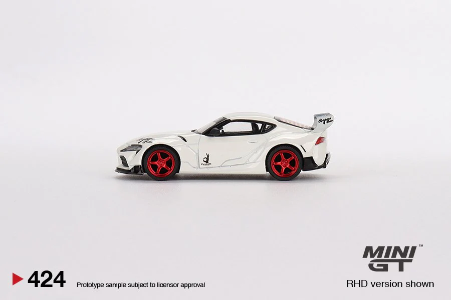 MINI GT 1/64 Pandem Toyota GR Supra V1.0 Pearl White LHD MGT00424-L - Image 3