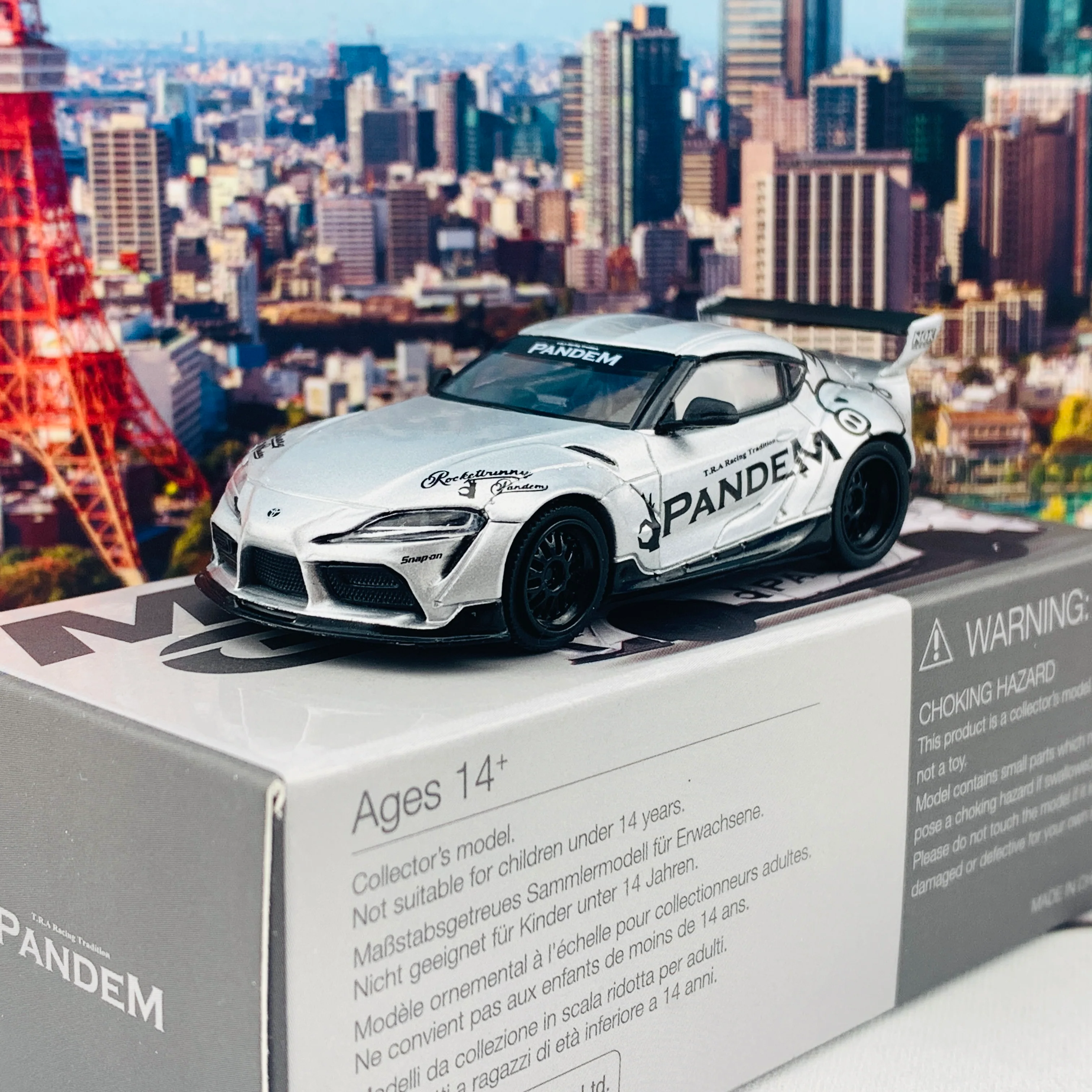 MINI GT 1/64 Pandem Toyota GR Supra V1.0 Silver RHD MGT00175-R - Image 2