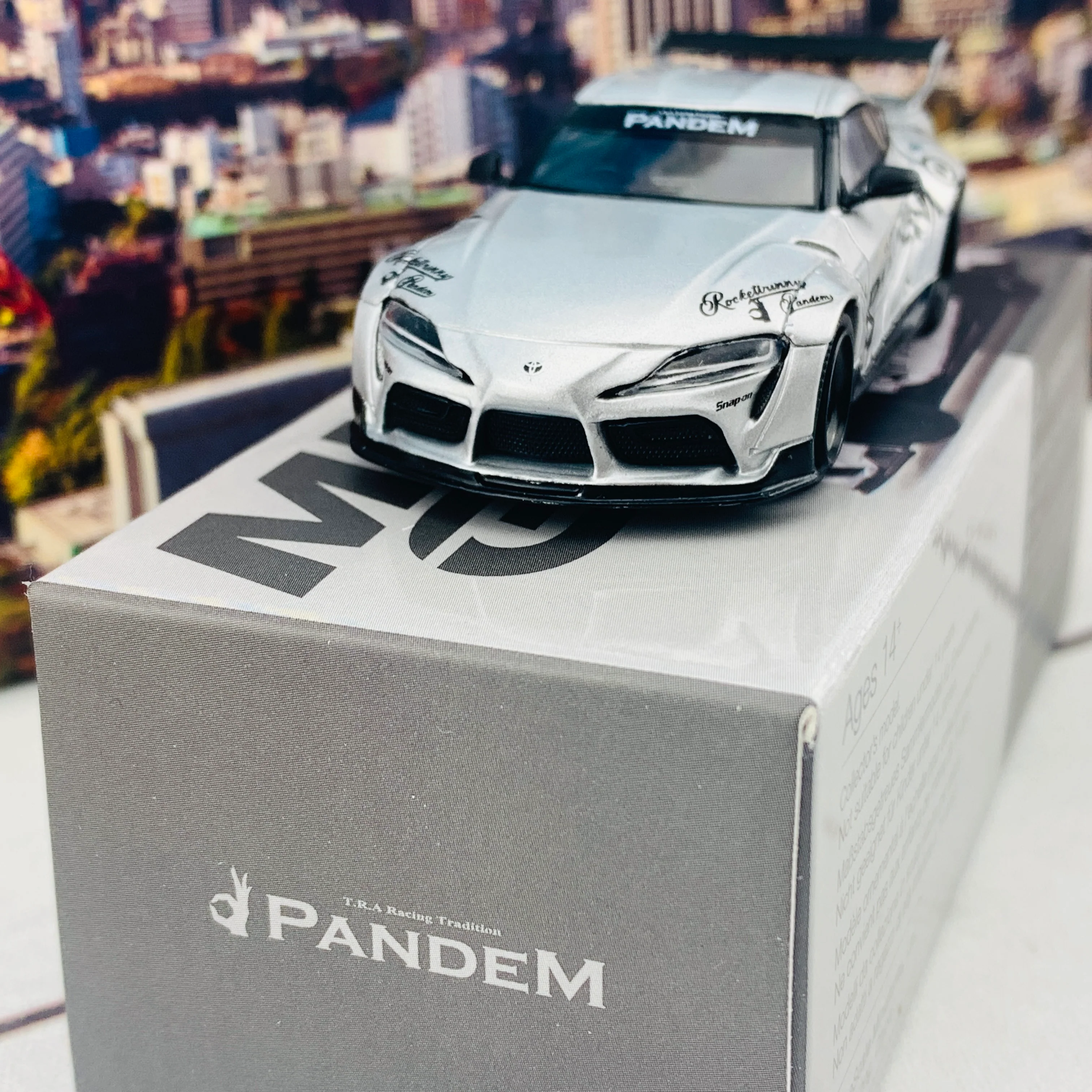 MINI GT 1/64 Pandem Toyota GR Supra V1.0 Silver RHD MGT00175-R - Image 3