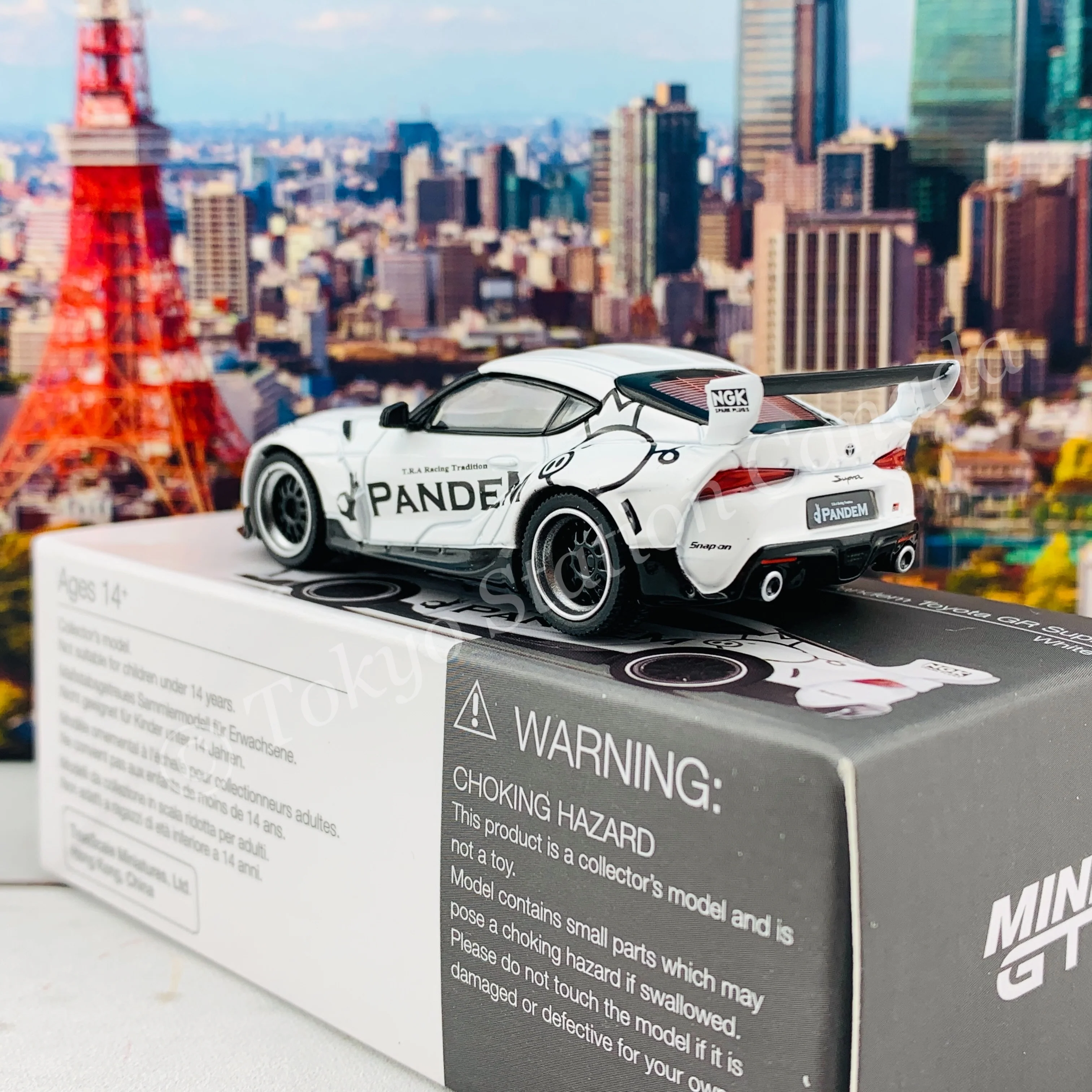 MINI GT 1/64 Pandem Toyota GR Supra V1.0 White RHD MGT00180-R - Image 4