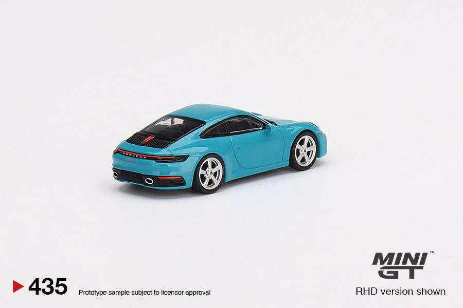 MINI GT 1/64 Porsche 911 (992) Carrera S Miami Blue MGT00435-L - Image 2