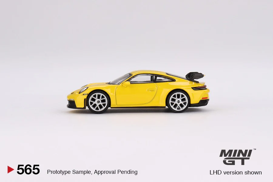 MINI GT 1/64 Porsche 911 (992) GT3 Racing Yellow RHD  MGT00565-R - Image 2