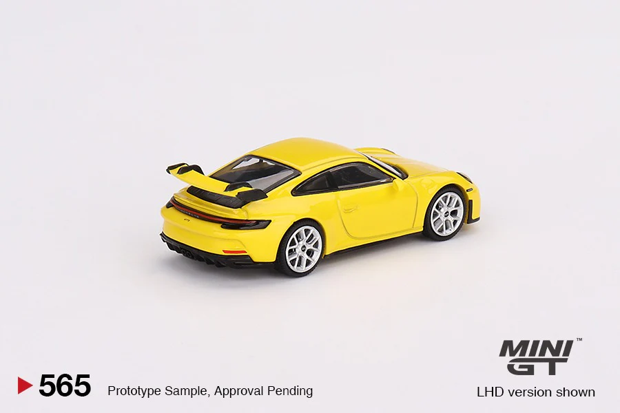 MINI GT 1/64 Porsche 911 (992) GT3 Racing Yellow RHD  MGT00565-R - Image 3