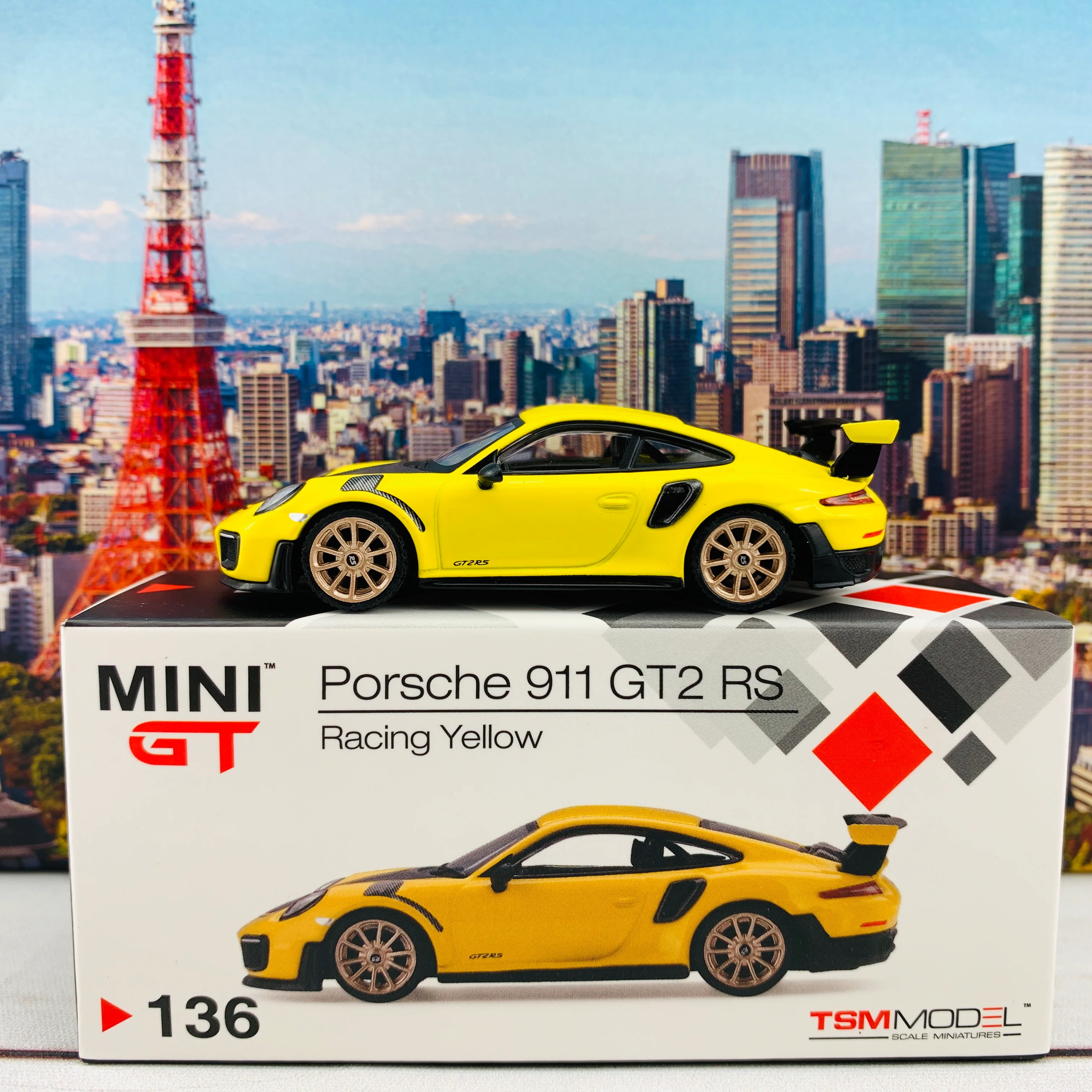 MINI GT 1/64 Porsche 911 GT2 RS Racing Yellow LHD MGT00136-L - Image 2