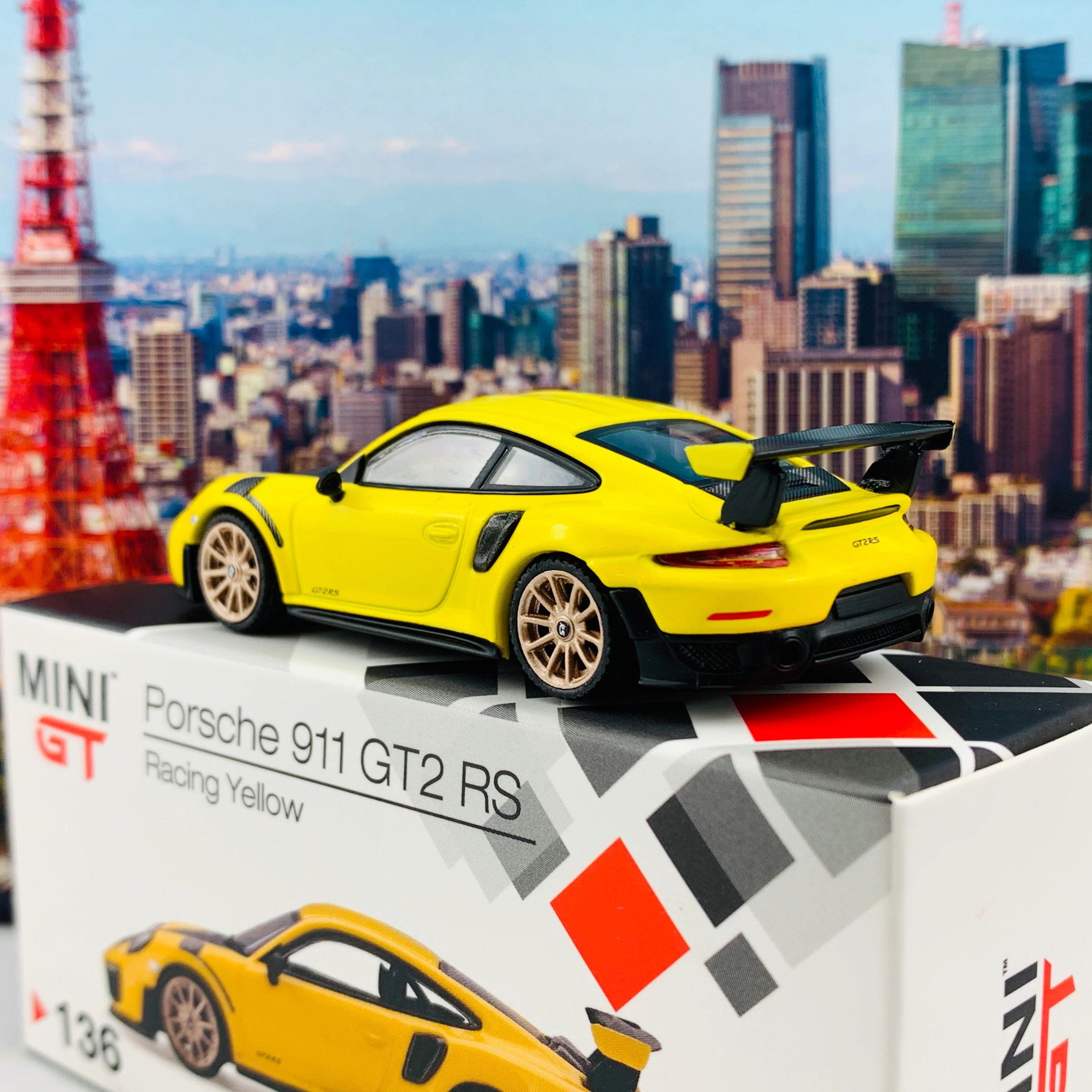 MINI GT 1/64 Porsche 911 GT2 RS Racing Yellow LHD MGT00136-L - Image 3