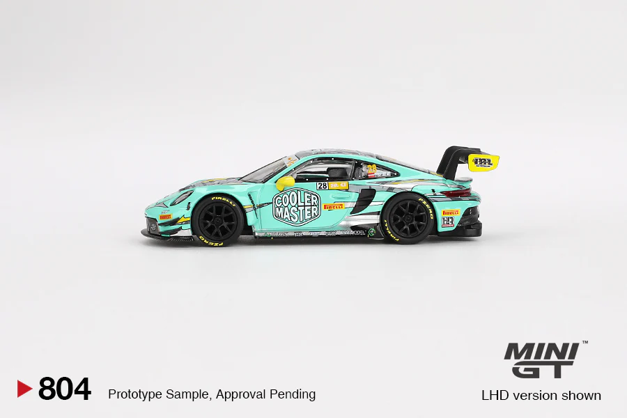 MINI GT 1/64 Porsche 911 GT3 R #28 HubAuto Racing  2023 FIA GT World Cup 70th Macau Grand Prix  MGT00804-L - Image 2