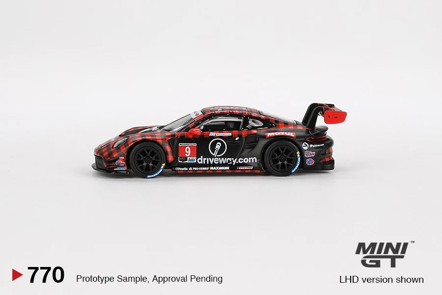MINI GT 1/64 Porsche 911 GT3 R #9 GTD PRO  Pfaff Motorsports  IMSA 2023 Sebring 12 Hrs. Winner MGT00770-L - Image 2