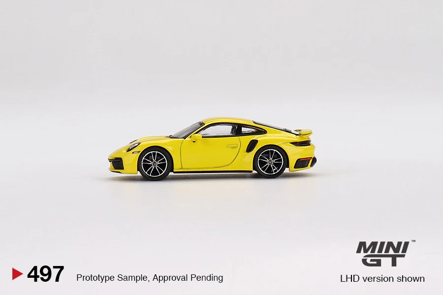 MINI GT 1/64 Porsche 911 Turbo S Racing Yellow LHD MGT00497-L - Image 2