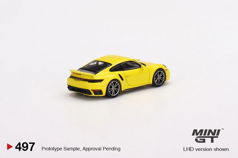 MINI GT 1/64 Porsche 911 Turbo S Racing Yellow LHD MGT00497-L - Image 3