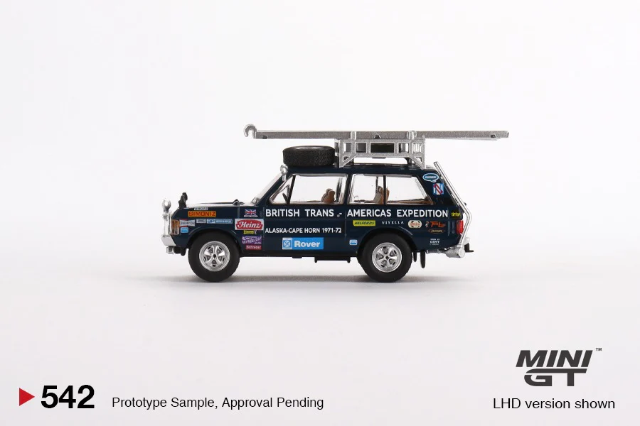MINI GT 1/64 Range Rover 1971 British Trans-Americas Expedition (VXC-868K) MGT00542-L - Image 2