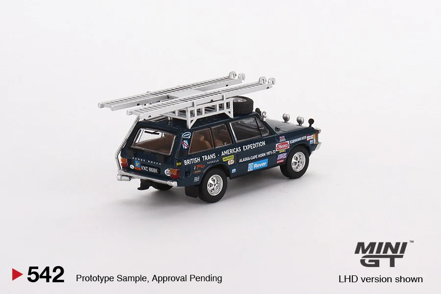 MINI GT 1/64 Range Rover 1971 British Trans-Americas Expedition (VXC-868K) MGT00542-L - Image 3