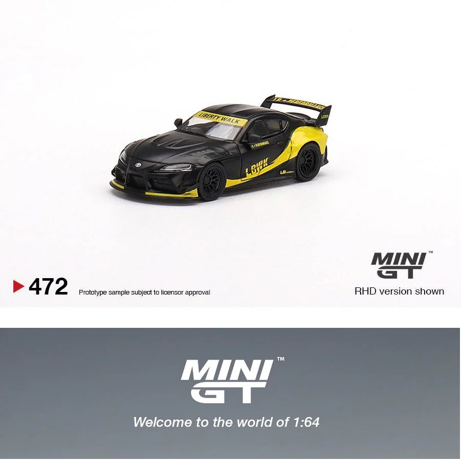 MINI GT 1/64 Toyota GR Supra LB-Works Matte Black LHD MGT00472-L