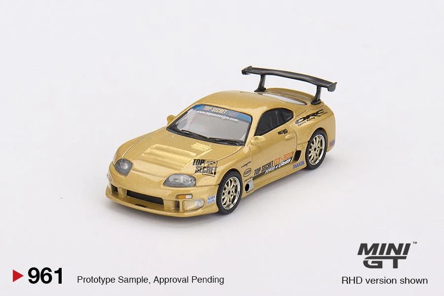 MINI GT 1/64 Toyota Supra (A80) Top Secret GT-300 Top Secret Gold MGT00961-R - Image 2