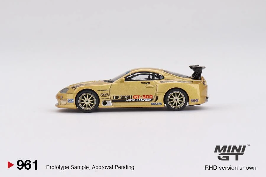 MINI GT 1/64 Toyota Supra (A80) Top Secret GT-300 Top Secret Gold MGT00961-R - Image 4