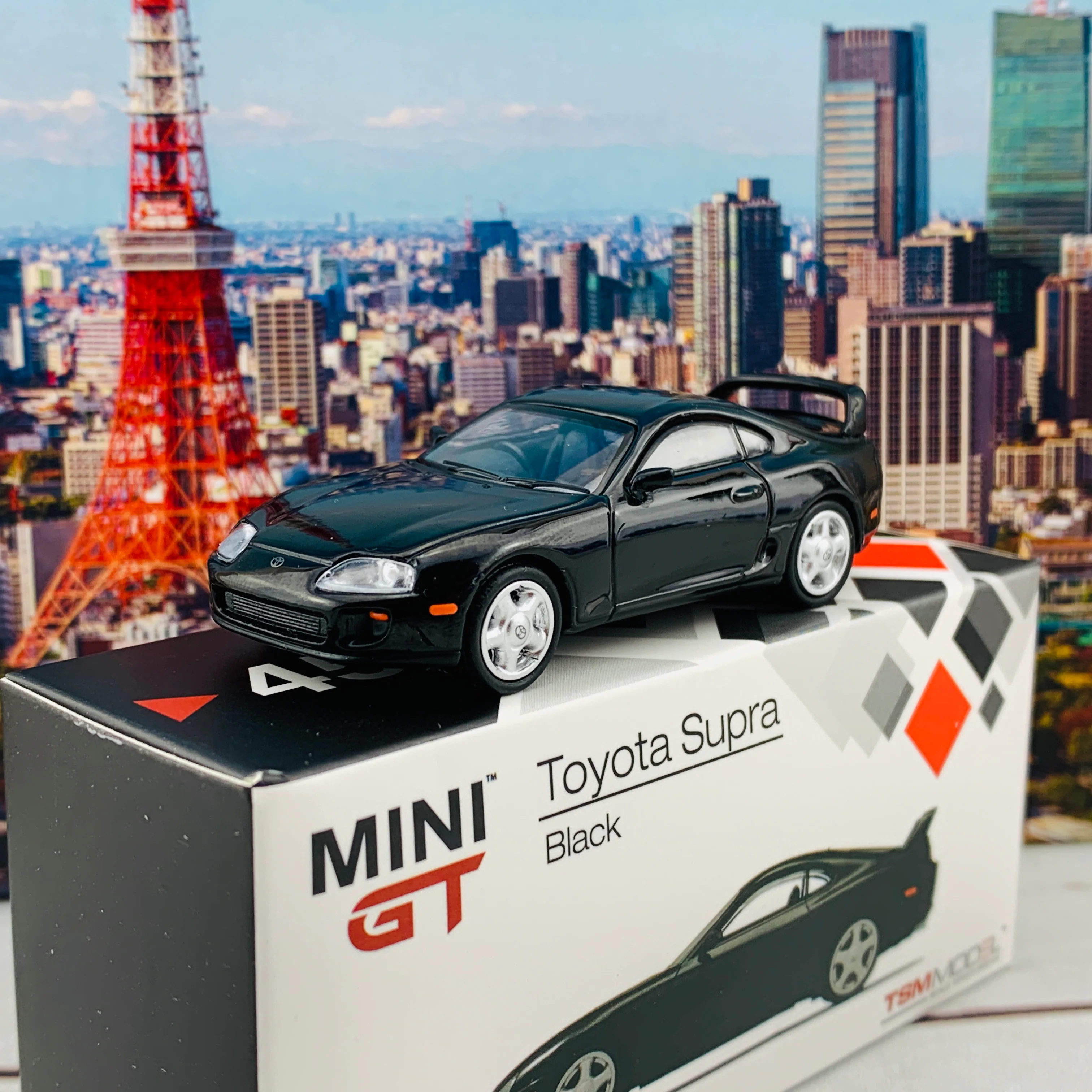 MINI GT 1/64 Toyota Supra JZA80 Black RHD MGT00045-R - Image 2