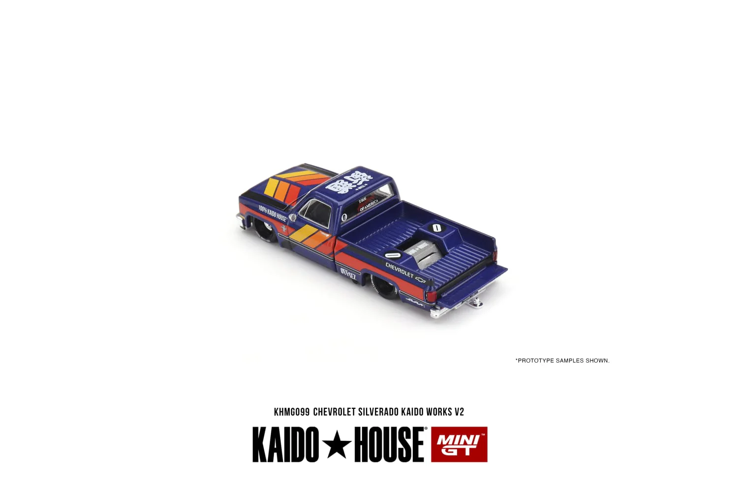 MINI GT x Kaido 1/64 Chevrolet Silverado KAIDO WORKS V2 KHMG099 - Image 2
