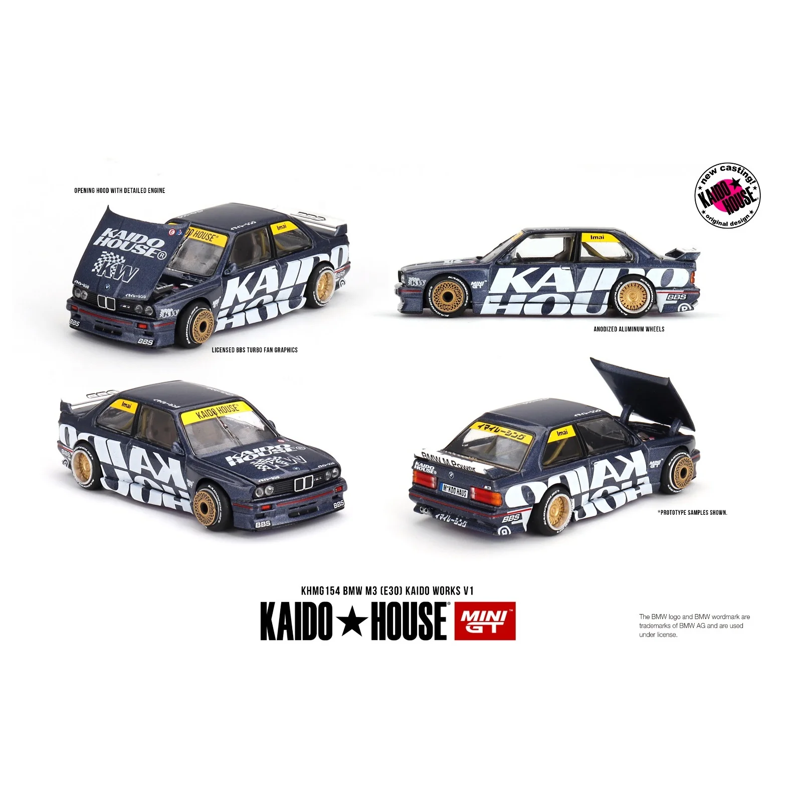 MINI GT x Kaido House 1/64 BMW M3 (E30) Kaido Works V1 KHMG154