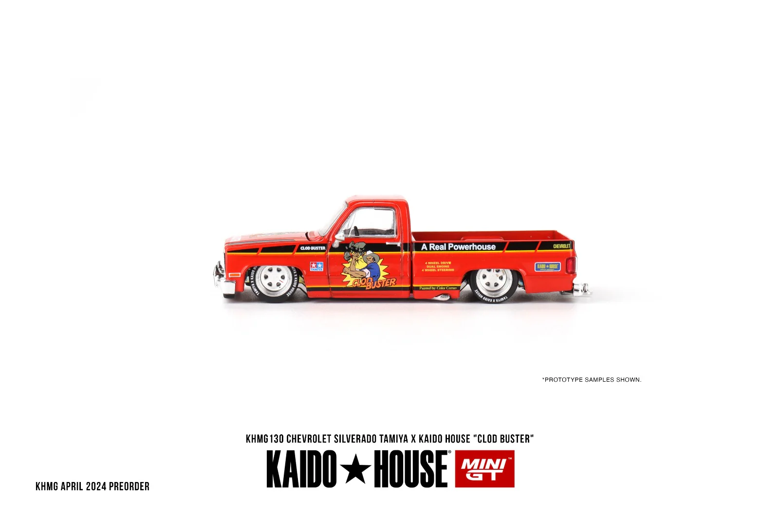 MINI GT x Kaido House 1/64 CHEVROLET SILVERADO TAMIYA X KAIDO HOUSE “CLOD BUSTER” KHMG130 - Image 3