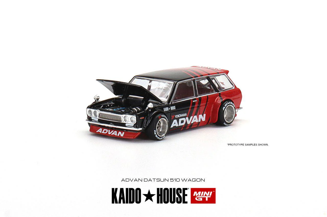 MINI GT x Kaido House 1/64 Datsun KAIDO 510 Wagon ADVAN RHD KHMG033 - Image 3