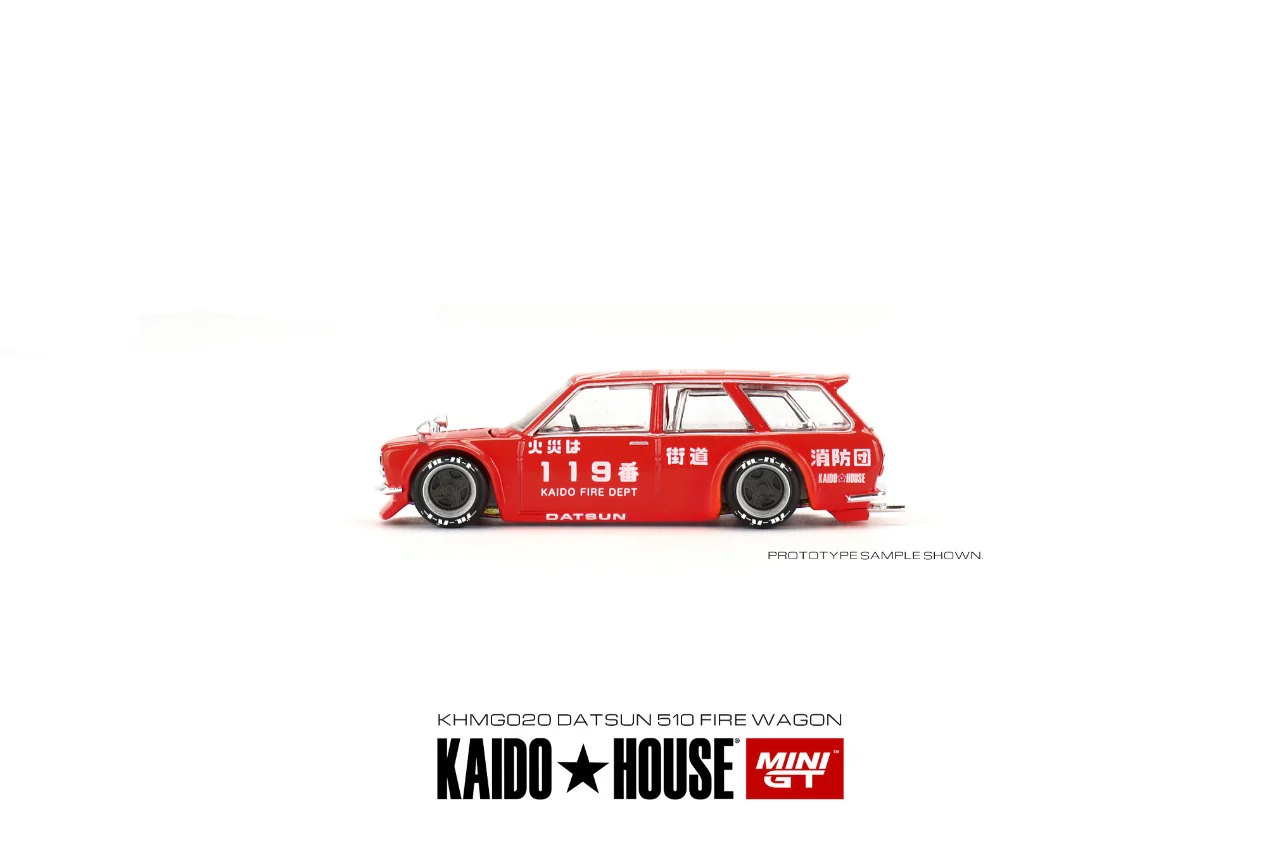 MINI GT x Kaido House 1/64 Datsun KAIDO 510 Wagon FIRE V1 KHMG020 - Image 2
