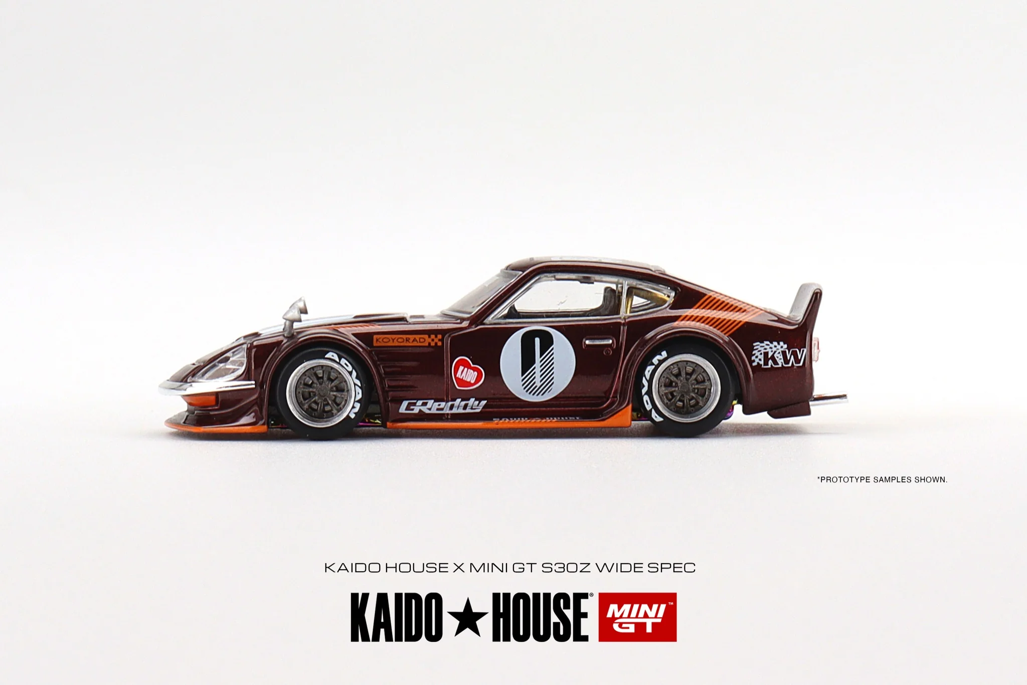 MINI GT x Kaido House 1/64 Datsun KAIDO Fairlady Z Dark Red RHD KHMG023 - Image 2