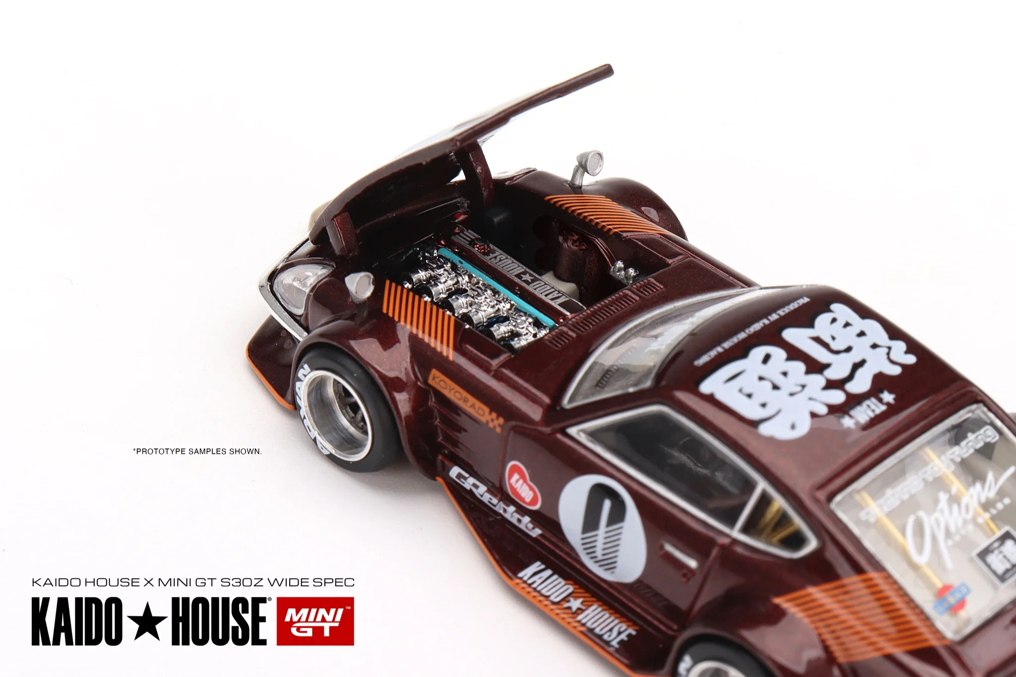 MINI GT x Kaido House 1/64 Datsun KAIDO Fairlady Z Dark Red RHD KHMG023 - Image 3
